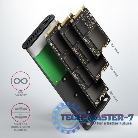 EEM2-SBC Obudowa zewnętrzna aluminiowa bezśrubowa USB-C 3.2 GEN 2 M.2 SATA SSD EEM2-SBC Obudowa zewnętrzna aluminiowa bezśrubowa USB-C 3.2 GEN 2 M.2 SATA SSD