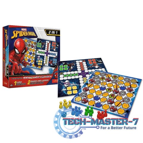 Gra 2w1 Chińczyk / Węże i drabiny, Spider-Man Gra 2w1 Chińczyk / Węże i drabiny, Spider-Man