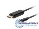 Kabel USB-C(M)->Displayport 1.8M 4K 60HZ czarny