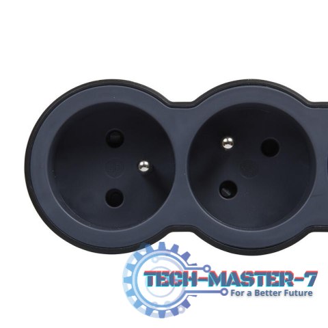Listwa zasilająca extra płaska 16A 3680W 3x2P+Z z przewodem 1.5 m - Czarno-ciemnoszara Listwa zasilająca extra płaska 16A 3680W 3x2P+Z z przewodem 1.5 m - Czarno-ciemnoszara