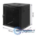 Szafa RACK 19 cali| 12U | 450 x 600 x 635 | Perforowane drzwi