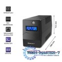 Zasilacz awaryjny UPS | Monolith | 1000VA | 600W | LCD | USB | RJ45