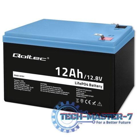 Akumulator LiFePO4 Litowo-Żelazowo-Fosforanowy | 12.8V | 12Ah | 153.6Wh | BMS Akumulator LiFePO4 Litowo-Żelazowo-Fosforanowy | 12.8V | 12Ah | 153.6Wh | BMS