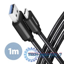 BUCM3-AM10AB Kabel USB-C - USB-A 3.2 Gen 1, 1m, 3A, ALU, oplot, Czarny