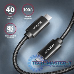 BUCM432-CM10AB Kabel USB-C - USB-C, USB4 Gen 3x2 1m, PD 100W, 8K HD, ALU, oplot Czarny