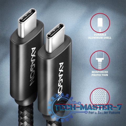 BUCM432-CM10AB Kabel USB-C - USB-C, USB4 Gen 3x2 1m, PD 100W, 8K HD, ALU, oplot Czarny BUCM432-CM10AB Kabel USB-C - USB-C, USB4 Gen 3x2 1m, PD 100W, 8K HD, ALU, oplot Czarny