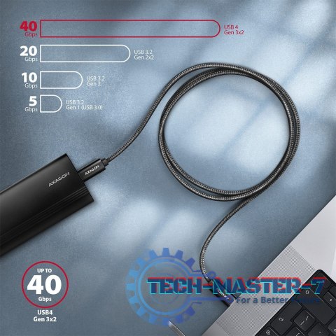 BUCM432-CM10AB Kabel USB-C - USB-C, USB4 Gen 3x2 1m, PD 100W, 8K HD, ALU, oplot Czarny BUCM432-CM10AB Kabel USB-C - USB-C, USB4 Gen 3x2 1m, PD 100W, 8K HD, ALU, oplot Czarny