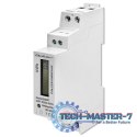 Jednofazowy elektroniczny licznik | miernik zużycia energii na szynę DIN | 230V | LCD | 2P | Slim