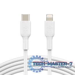 Kabel BoostCharge USB-C do Lightning 1m biały