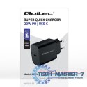 Ładowarka Super Quick PD | USB-C | 20W | 5-12V | 1.67-3A | Czarna