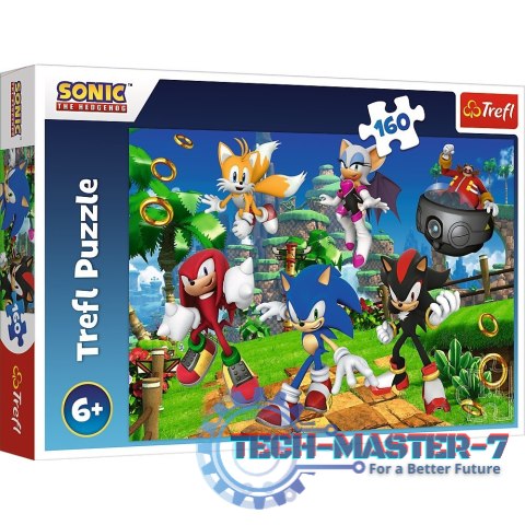 Puzzle 160 elementów Sonic i przyjaciele Puzzle 160 elementów Sonic i przyjaciele