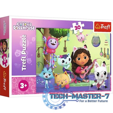 Puzzle 30 elementów Gabi i jej uroczy domek, Koci Domek Gabi
