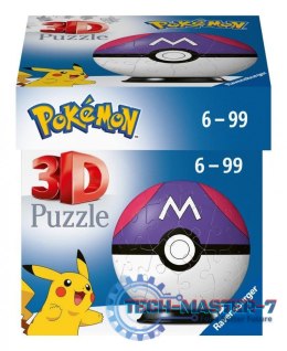 Puzzle 54 elementy 3D Kula Pokemon Master Ball