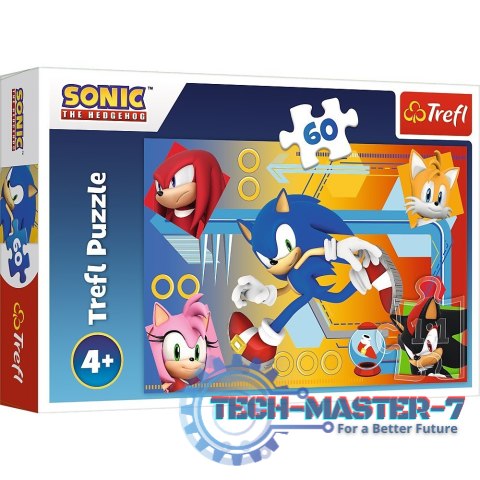Puzzle 60 elementów Sonic w akcji Puzzle 60 elementów Sonic w akcji