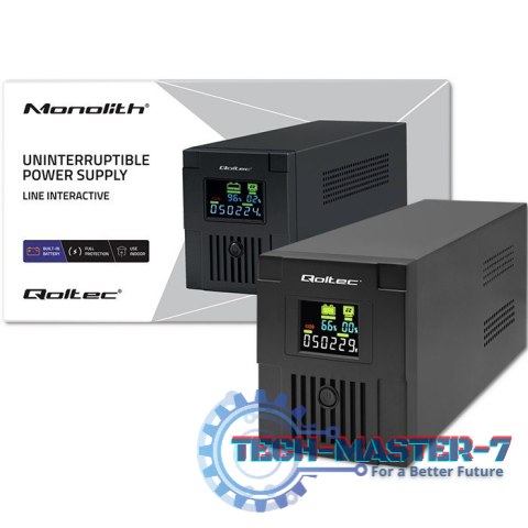 Zasilacz awaryjny UPS | Monolith | 1500VA | 900W | LCD | USB Zasilacz awaryjny UPS | Monolith | 1500VA | 900W | LCD | USB