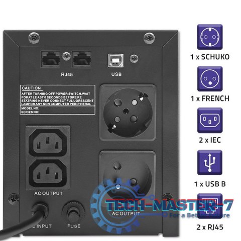 Zasilacz awaryjny UPS | Monolith | 1500VA | 900W | LCD | USB Zasilacz awaryjny UPS | Monolith | 1500VA | 900W | LCD | USB