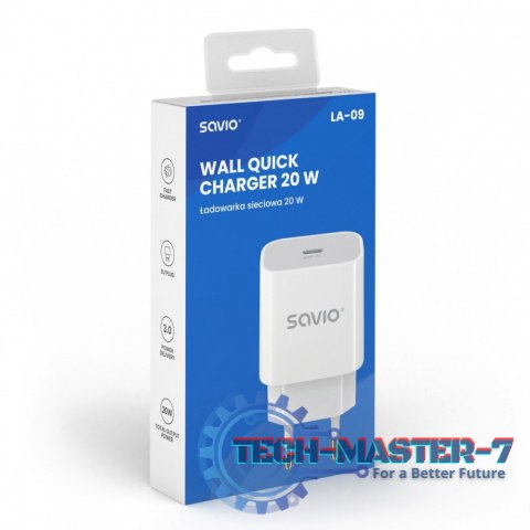 Ładowarka sieciowa 20W LA-09 USB-C QC, PD 3.0 Ładowarka sieciowa 20W LA-09 USB-C QC, PD 3.0