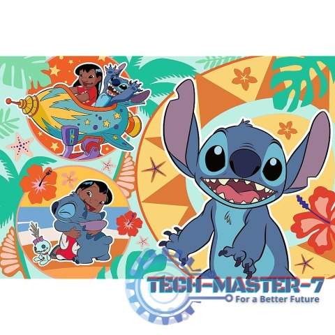 Puzzle 24 elementy Maxi Wesoły dzień Lilo i Stitch Puzzle 24 elementy Maxi Wesoły dzień Lilo i Stitch