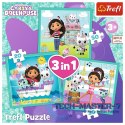 Puzzle 3w1 Aktywności Gabby Koci Domek Gabi (Gabbys Dollhouse)