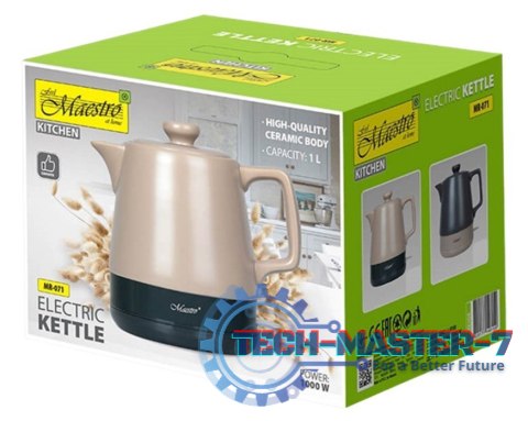 Ceramiczny czajnik elektryczny 1,0l 1200W MR-071-BEIGE Ceramiczny czajnik elektryczny 1,0l 1200W MR-071-BEIGE