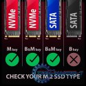 EEM2-GAM Obudowa zewnętrzna aluminiowa USB-C 3.2 Gen 2 M.2 NVMe/SATA SSD Gaming