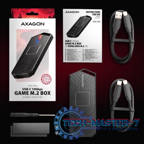 EEM2-GAM Obudowa zewnętrzna aluminiowa USB-C 3.2 Gen 2 M.2 NVMe/SATA SSD Gaming EEM2-GAM Obudowa zewnętrzna aluminiowa USB-C 3.2 Gen 2 M.2 NVMe/SATA SSD Gaming