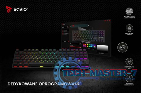 Klawiatura mechaniczna RGB Tempest X2 Outemu Brown Klawiatura mechaniczna RGB Tempest X2 Outemu Brown