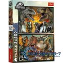 Puzzle 2x200 elementów Prehistoryczny świat Park Jurajski