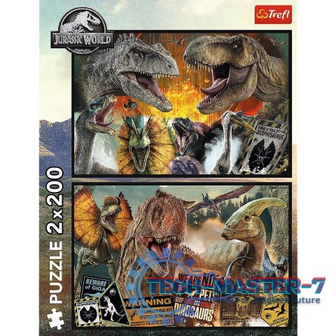 Puzzle 2x200 elementów Prehistoryczny świat Park Jurajski Puzzle 2x200 elementów Prehistoryczny świat Park Jurajski