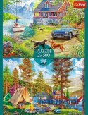 Puzzle 2x500 elementów Letni relaks