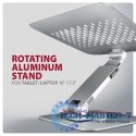 STND-LR Podstawa do laptopów aluminiowa 10-16" regulowane kąty nachylenia, obrót o 360 stopni