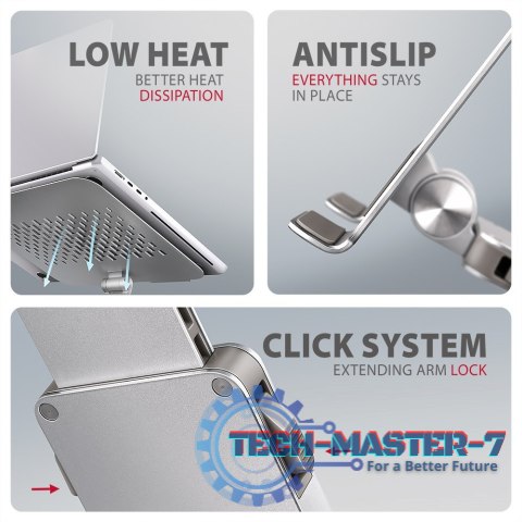 STND-LR Podstawa do laptopów aluminiowa 10-16" regulowane kąty nachylenia, obrót o 360 stopni STND-LR Podstawa do laptopów aluminiowa 10-16" regulowane kąty nachylenia, obrót o 360 stopni