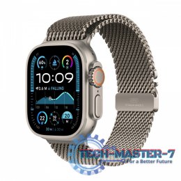 Watch Ultra 2 GPS + Cellular, koperta 49 mm z tytanu w kolorze naturalnym z bransoletą mediolańską M z tytanu w kolorze naturaln
