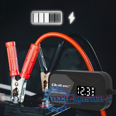 Inteligentna mikroprocesorowa ładowarka 12V | 2A | Prostownik z funkcją regeneracji ogniw do akumulatora AGM GEL | LCD Inteligentna mikroprocesorowa ładowarka 12V | 2A | Prostownik z funkcją regeneracji ogniw do akumulatora AGM GEL | LCD