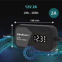 Inteligentna mikroprocesorowa ładowarka 12V | 2A | Prostownik z funkcją regeneracji ogniw do akumulatora AGM GEL | LCD