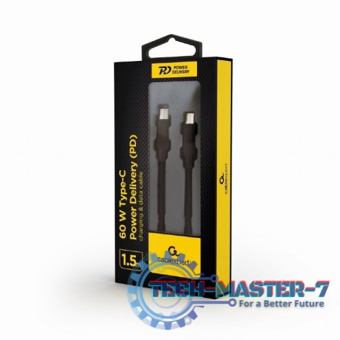 Kabel USB C(M) do USB C(M) Power Delivery 60W ładowanie + dane 1.5m Kabel USB C(M) do USB C(M) Power Delivery 60W ładowanie + dane 1.5m