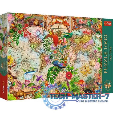 Puzzle 1000 elementów Antyczna mapa świata