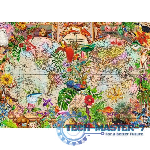 Puzzle 1000 elementów Antyczna mapa świata Puzzle 1000 elementów Antyczna mapa świata
