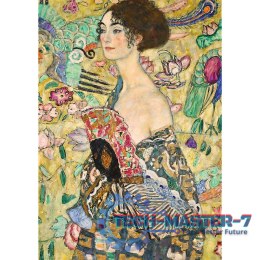 Puzzle 1000 elementów Dama z wachlarzem Klimt