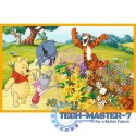 Puzzle 2x24 elementy Kubuś Puchatek Dzień w ogrodzie