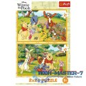 Puzzle 2x24 elementy Kubuś Puchatek Dzień w ogrodzie
