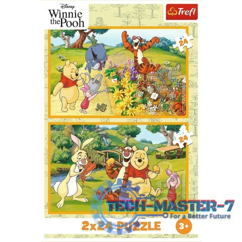 Puzzle 2x24 elementy Kubuś Puchatek Dzień w ogrodzie Puzzle 2x24 elementy Kubuś Puchatek Dzień w ogrodzie