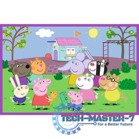 Puzzle 2x24 elementy Świnka Peppa na placu zabaw Puzzle 2x24 elementy Świnka Peppa na placu zabaw