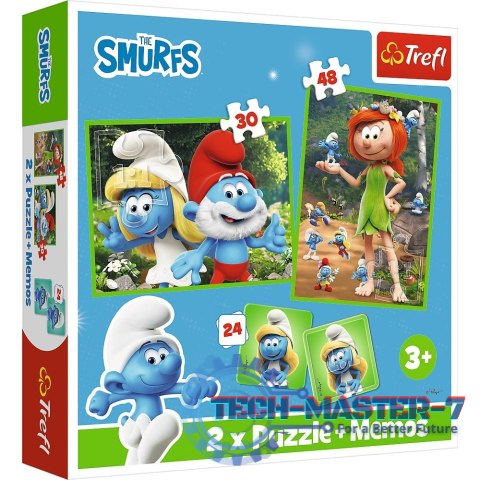 Puzzle 2w1 puzzle i memos Wesołe Zabawy Smerfów Puzzle 2w1 puzzle i memos Wesołe Zabawy Smerfów