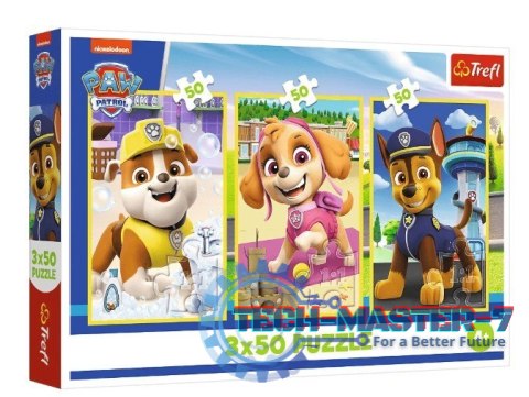 Puzzle 3x50 elementów Psi Patrol nasze pieski