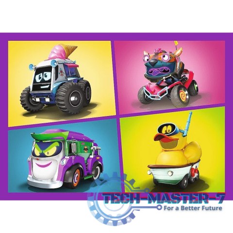 Puzzle 4w1 Batwheels, Poznaj Batwheels Puzzle 4w1 Batwheels, Poznaj Batwheels