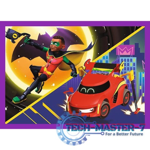 Puzzle 4w1 Batwheels, Poznaj Batwheels Puzzle 4w1 Batwheels, Poznaj Batwheels