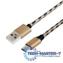 Kabel USB 2.0 A męski do USB-C męski, dł. 2m