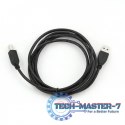 Kabel USB 2.0 typu AB AM-BM 1.8m czarny