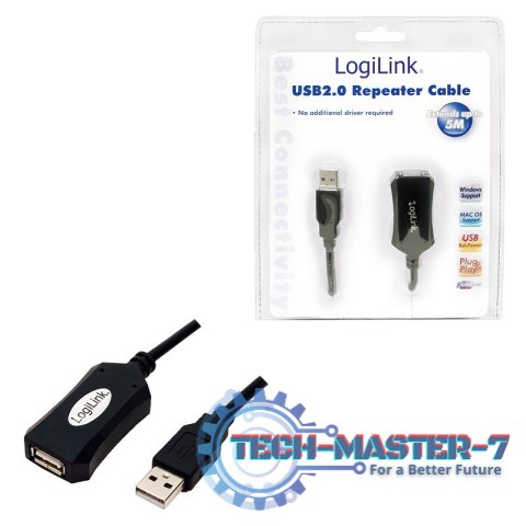 Kabel przedlużacz USB2.0, 5m Kabel przedlużacz USB2.0, 5m